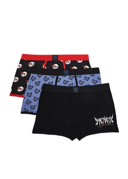 Cropp - 3 pack bokserek z nadrukami - czarny ze sklepu Cropp w kategorii Majtki męskie - zdjęcie 156855700