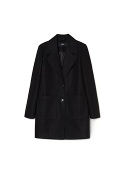Cropp - Czarny płaszcz - czarny ze sklepu Cropp w kategorii Płaszcze damskie - zdjęcie 156855731