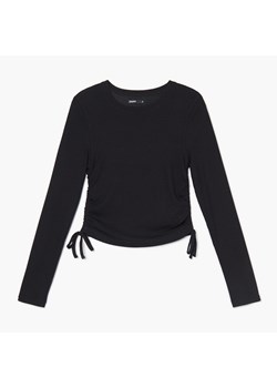 Cropp - Bluzka z marszczeniami - czarny ze sklepu Cropp w kategorii Bluzki damskie - zdjęcie 156856081