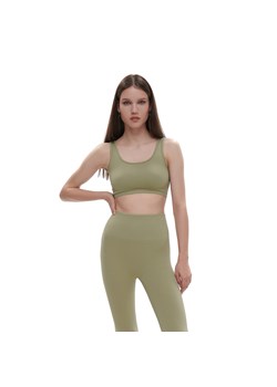 Cropp - Zielony crop top - zielony ze sklepu Cropp w kategorii Bluzki damskie - zdjęcie 156856170