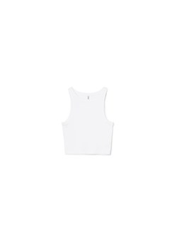 Cropp - Biały tank top - biały ze sklepu Cropp w kategorii Bluzki damskie - zdjęcie 156856214