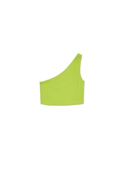 Cropp - Zielony top na jedno ramię - zielony ze sklepu Cropp w kategorii Bluzki damskie - zdjęcie 156856232