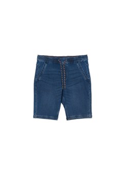 Cropp - Ciemnoniebieskie szorty jeansowe z efektem acid wash - granatowy ze sklepu Cropp w kategorii Spodenki męskie - zdjęcie 156856332