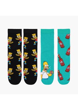 Cropp - 2 pack skarpet The Simpsons - czarny ze sklepu Cropp w kategorii Skarpetki męskie - zdjęcie 156856924