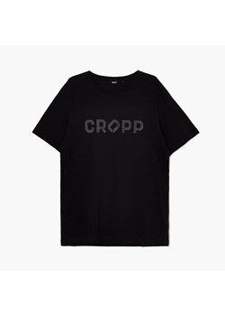 Cropp - T-shirt z nadrukiem tekstowym CROPP - czarny ze sklepu Cropp w kategorii T-shirty męskie - zdjęcie 156857063