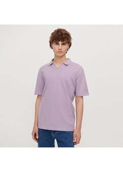 Lawendowa koszulka polo z dzianiny pika - Fioletowy ze sklepu House w kategorii T-shirty męskie - zdjęcie 156860104