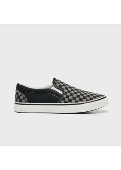 Trampki slip on z wzorem szachownicy - Czarny ze sklepu House w kategorii Trampki męskie - zdjęcie 156865151
