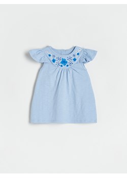Reserved - Sukienka z haftem - jasnoniebieski ze sklepu Reserved w kategorii Sukienki niemowlęce - zdjęcie 156873593