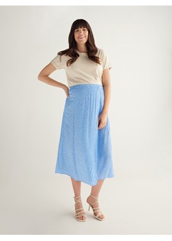 Reserved - Kopertowa spódnica z wiskozy - jasnoniebieski ze sklepu Reserved w kategorii Spódnice - zdjęcie 156873950