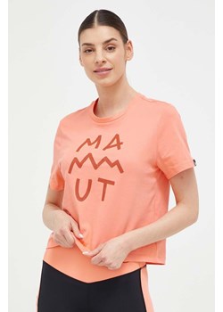 Mammut t-shirt Massone Lettering damski kolor różowy ze sklepu ANSWEAR.com w kategorii Bluzki damskie - zdjęcie 156880941
