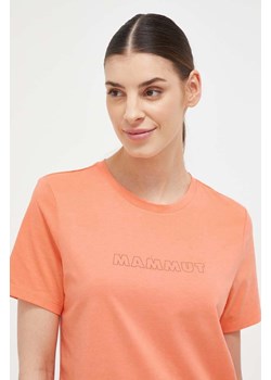 Mammut t-shirt sportowy Core Logo kolor pomarańczowy ze sklepu ANSWEAR.com w kategorii Bluzki damskie - zdjęcie 156880951