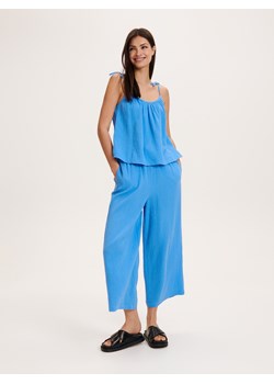 Reserved - Bawełniany top - jasnoniebieski ze sklepu Reserved w kategorii Bluzki damskie - zdjęcie 156883390
