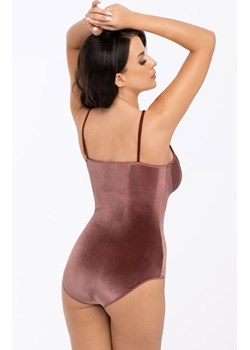 Welurowe body damskie w kolorze wrzosowym Paloma, Kolor wrzosowy, Rozmiar S, Babell ze sklepu Intymna w kategorii Body damskie - zdjęcie 156885183