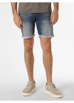 DENIM by Nils Sundström Męskie spodenki jeansowe Mężczyźni Bawełna medium stone jednolity ze sklepu vangraaf w kategorii Spodenki męskie - zdjęcie 156886063