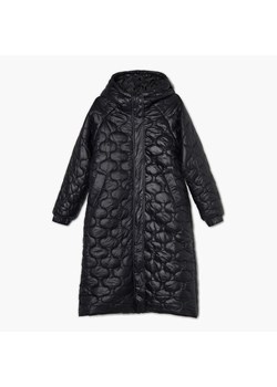 Cropp - Czarny pikowany płaszcz - czarny ze sklepu Cropp w kategorii Płaszcze damskie - zdjęcie 156901202