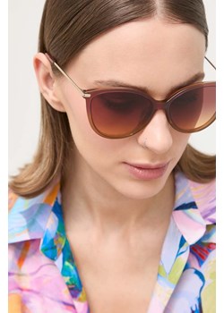 Michael Kors okulary przeciwsłoneczne DUPONT damskie kolor brązowy 0MK2184U ze sklepu ANSWEAR.com w kategorii Okulary przeciwsłoneczne damskie - zdjęcie 156906530