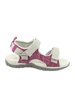 Sandałki z wkładką skórzaną American Club RL25/20 różowe szare ze sklepu ButyModne.pl w kategorii Sandały dziecięce - zdjęcie 156927181