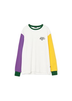 Cropp - Koszulka longsleeve z grafiką - kremowy ze sklepu Cropp w kategorii T-shirty męskie - zdjęcie 156940463