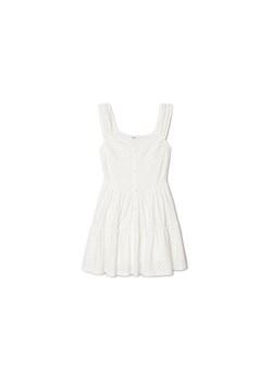 Cropp - Biała sukienka z guzikami - biały ze sklepu Cropp w kategorii Sukienki - zdjęcie 156941680