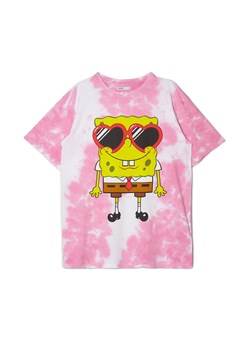 Cropp - Koszulka z nadrukiem SpongeBob - wielobarwny ze sklepu Cropp w kategorii Bluzki damskie - zdjęcie 157028883