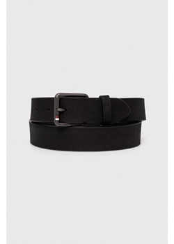 Tommy Hilfiger pasek skórzany męski kolor czarny ze sklepu ANSWEAR.com w kategorii Paski męskie - zdjęcie 157029471