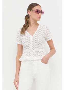Morgan bluzka damska kolor biały gładka ze sklepu ANSWEAR.com w kategorii Bluzki damskie - zdjęcie 157029511
