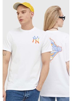 47brand t-shirt bawełniany MLB New York Yankees kolor biały z nadrukiem ze sklepu ANSWEAR.com w kategorii T-shirty męskie - zdjęcie 157034940