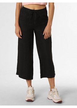 s.Oliver Damskie spodnie lniane Kobiety len czarny jednolity ze sklepu vangraaf w kategorii Spodnie damskie - zdjęcie 157035604