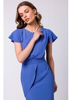 Sukienka ołówkowa z paskiem w kolorze niebieskim S336, Kolor niebieski, Rozmiar L, Stylove ze sklepu Primodo w kategorii Sukienki - zdjęcie 157040344