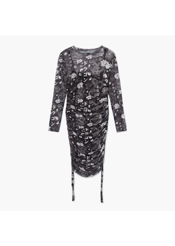 Cropp - Wzorzysta sukienka mini - czarny ze sklepu Cropp w kategorii Sukienki - zdjęcie 157050501