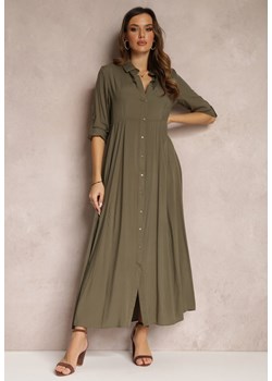 Ciemnozielona Sukienka Hillcrest ze sklepu Renee odzież w kategorii Sukienki - zdjęcie 157053472