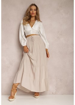 Beżowa Spódnica Kainne ze sklepu Renee odzież w kategorii Spódnice - zdjęcie 157053741