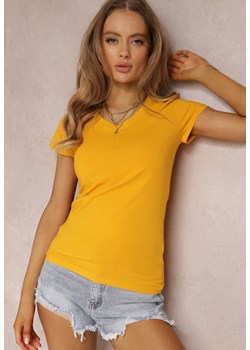 Żółty T-shirt Mirasura ze sklepu Renee odzież w kategorii Bluzki damskie - zdjęcie 157053920