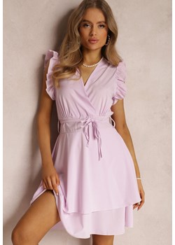 Lawendowa Sukienka Ivetta ze sklepu Renee odzież w kategorii Sukienki - zdjęcie 157054213
