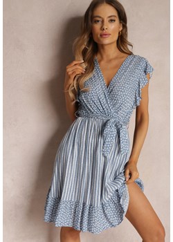 Jasnoniebieska Sukienka Cordetina ze sklepu Renee odzież w kategorii Sukienki - zdjęcie 157054293