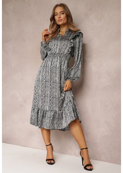 Szara Sukienka Regalwoods ze sklepu Renee odzież w kategorii Sukienki - zdjęcie 157054731