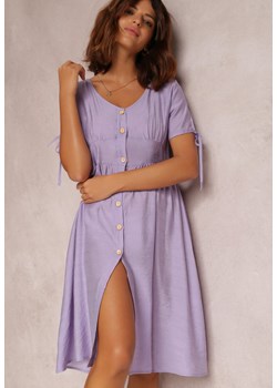 Liliowa Sukienka Prisertes ze sklepu Renee odzież w kategorii Sukienki - zdjęcie 157055064