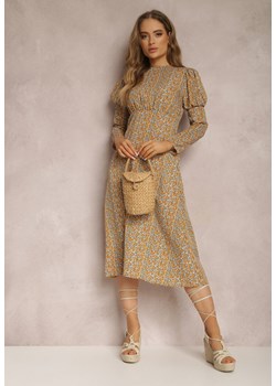 Jasnożółta Sukienka Elinele ze sklepu Renee odzież w kategorii Sukienki - zdjęcie 157055431