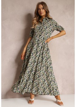 Granatowo-Zielona Sukienka Tapheusa ze sklepu Renee odzież w kategorii Sukienki - zdjęcie 157055673