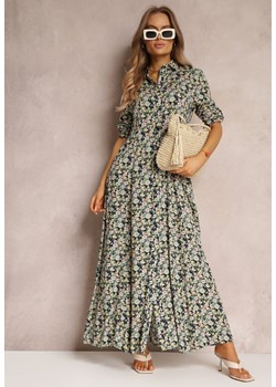 Granatowo-Zielona Sukienka Tapheusa ze sklepu Renee odzież w kategorii Sukienki - zdjęcie 157055674