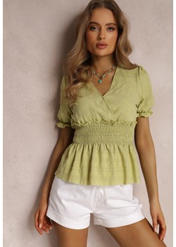 Jasnozielona Bluzka Aerirea ze sklepu Renee odzież w kategorii Bluzki damskie - zdjęcie 157056301