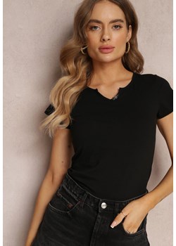 Czarny T-shirt Petomeine ze sklepu Renee odzież w kategorii Bluzki damskie - zdjęcie 157056490