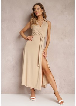 Beżowa Sukienka Crethallis ze sklepu Renee odzież w kategorii Sukienki - zdjęcie 157057172