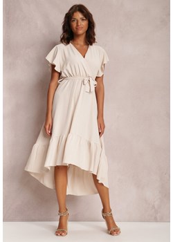 Jasnobeżowa Sukienka Nautirissa ze sklepu Renee odzież w kategorii Sukienki - zdjęcie 157057692