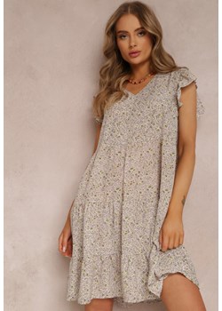 Jasnobeżowa Sukienka Viviatune ze sklepu Renee odzież w kategorii Sukienki - zdjęcie 157057722