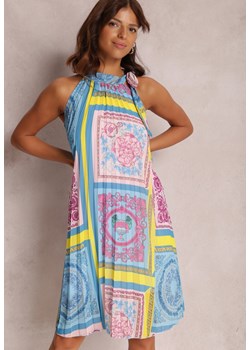 Niebieska Sukienka Amiga ze sklepu Renee odzież w kategorii Sukienki - zdjęcie 157057792