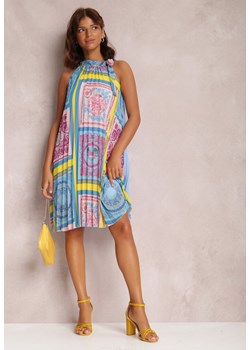 Niebieska Sukienka Amiga ze sklepu Renee odzież w kategorii Sukienki - zdjęcie 157057793