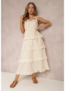 Jasnobeżowa Sukienka Noegana ze sklepu Renee odzież w kategorii Sukienki - zdjęcie 157057812