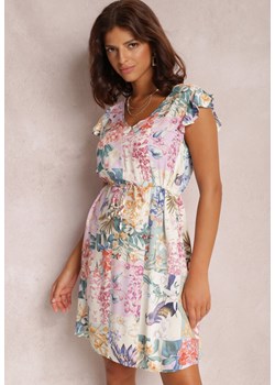 Kremowa Sukienka Armoren ze sklepu Renee odzież w kategorii Sukienki - zdjęcie 157058152