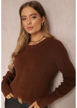Brązowy Sweter Lyna ze sklepu Renee odzież w kategorii Swetry damskie - zdjęcie 157059733